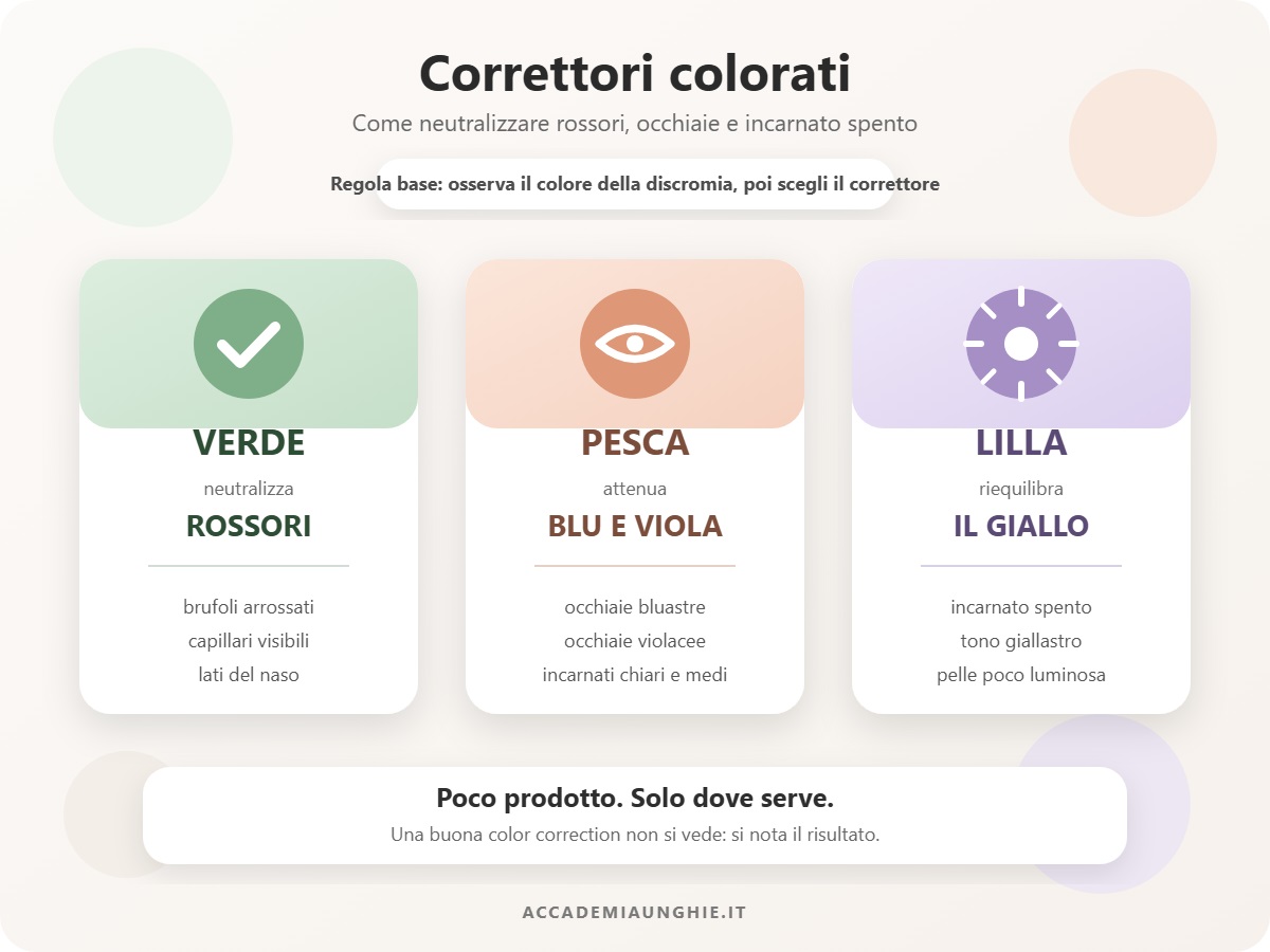 correttori colorati, quali sono e come usarli